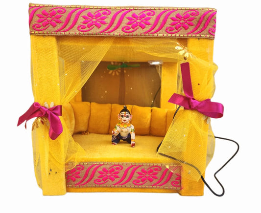 Unique House With Fan And Light For Laddu Gopal Ji