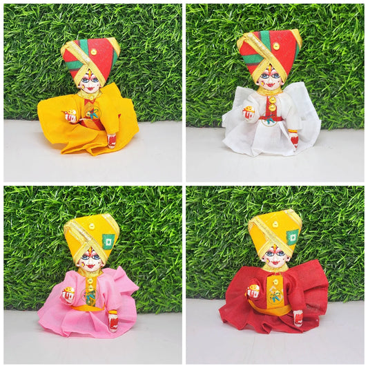 Laddu gopal ji Summer Dress with Cap pack of 4